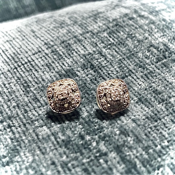 Steven Singer Lab-grown Diamond White Gold Earrings - Picture 1 of 5